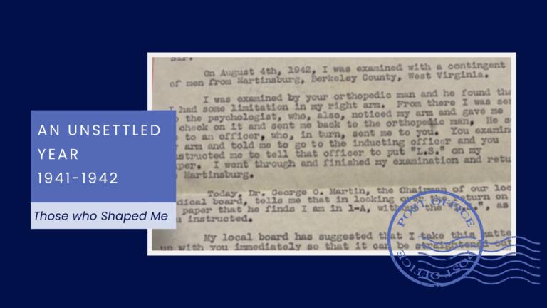 An Unsettled Year – 1941-1942