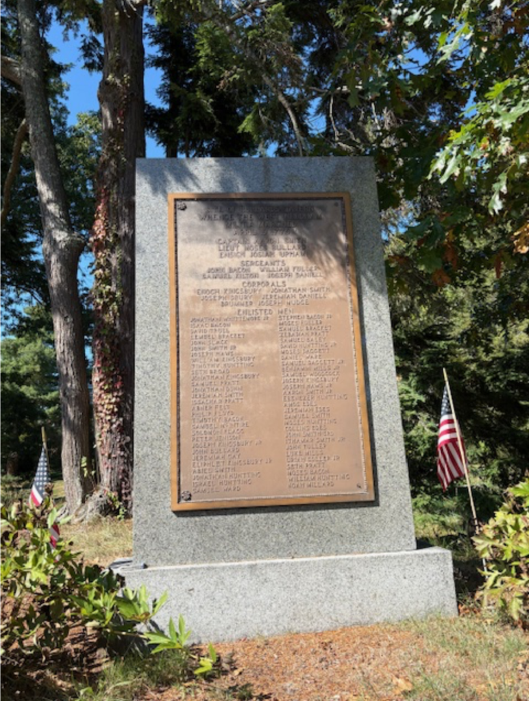 Revolutionary War Plaque – Wellesley