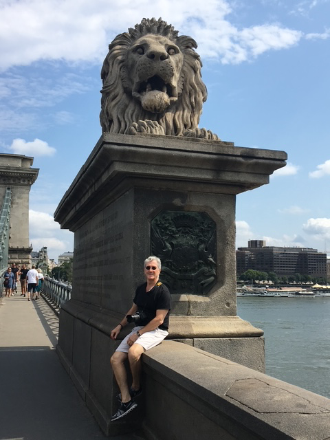 Lions on Szechenyi Chain Bridge – Budapest