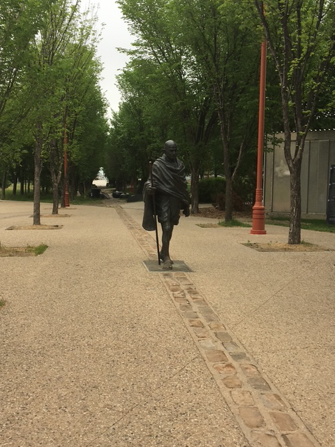 Ghandi Walking Statue