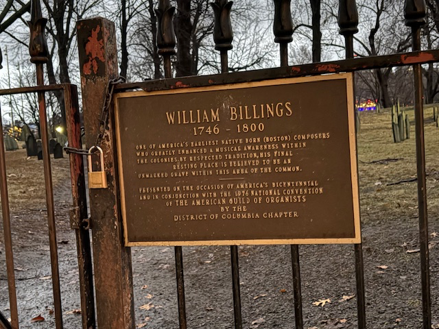 William Billings Plaque  