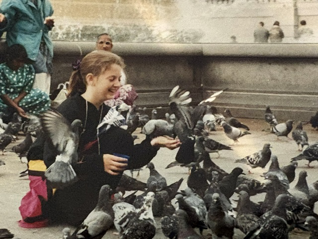 Feeding Pigeons in Trafalgar Square