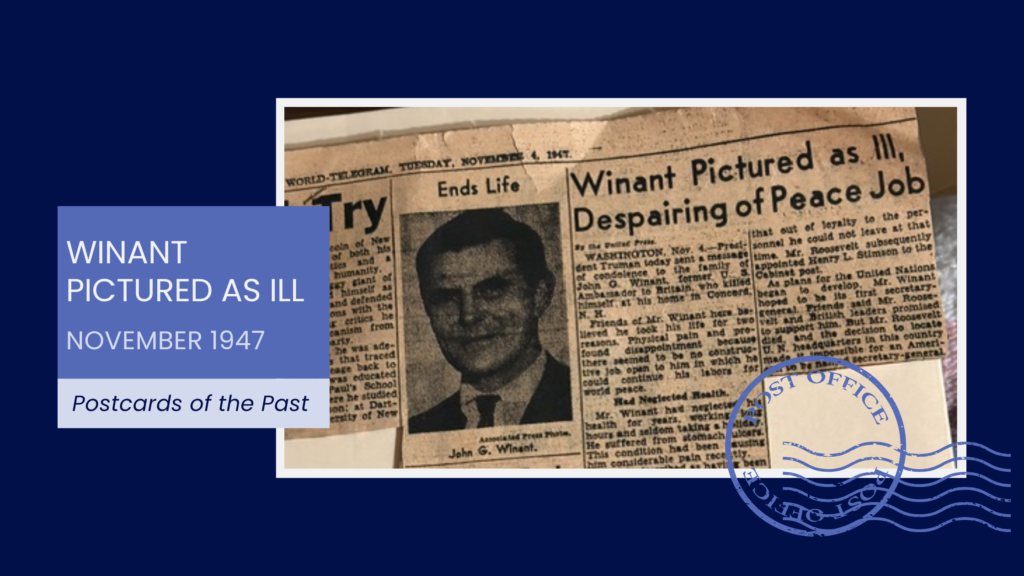 Winant Pictured as Ill