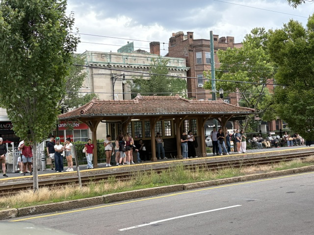 Trolley Stop on Beacon Street