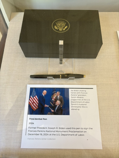 The Pen That Created Frances Perkins National Monument