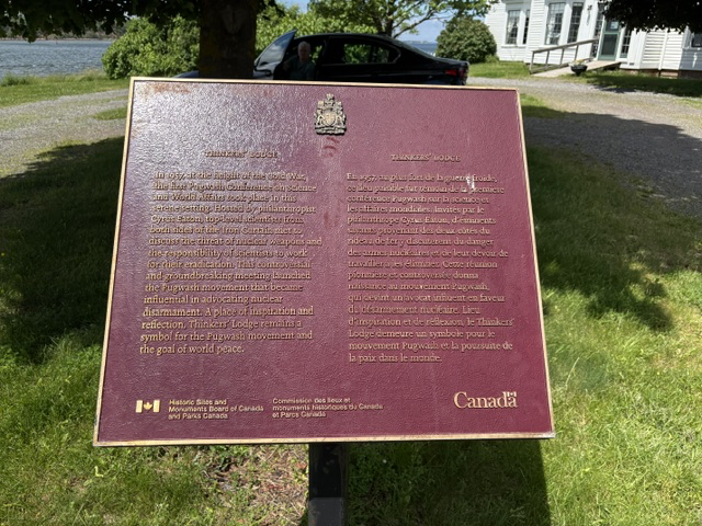 Thinkers’ Lodge National Historic Site Plaque