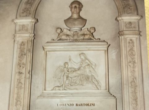 Memorial to Lorenzo Bartolini at the Basilica of Santa Croce